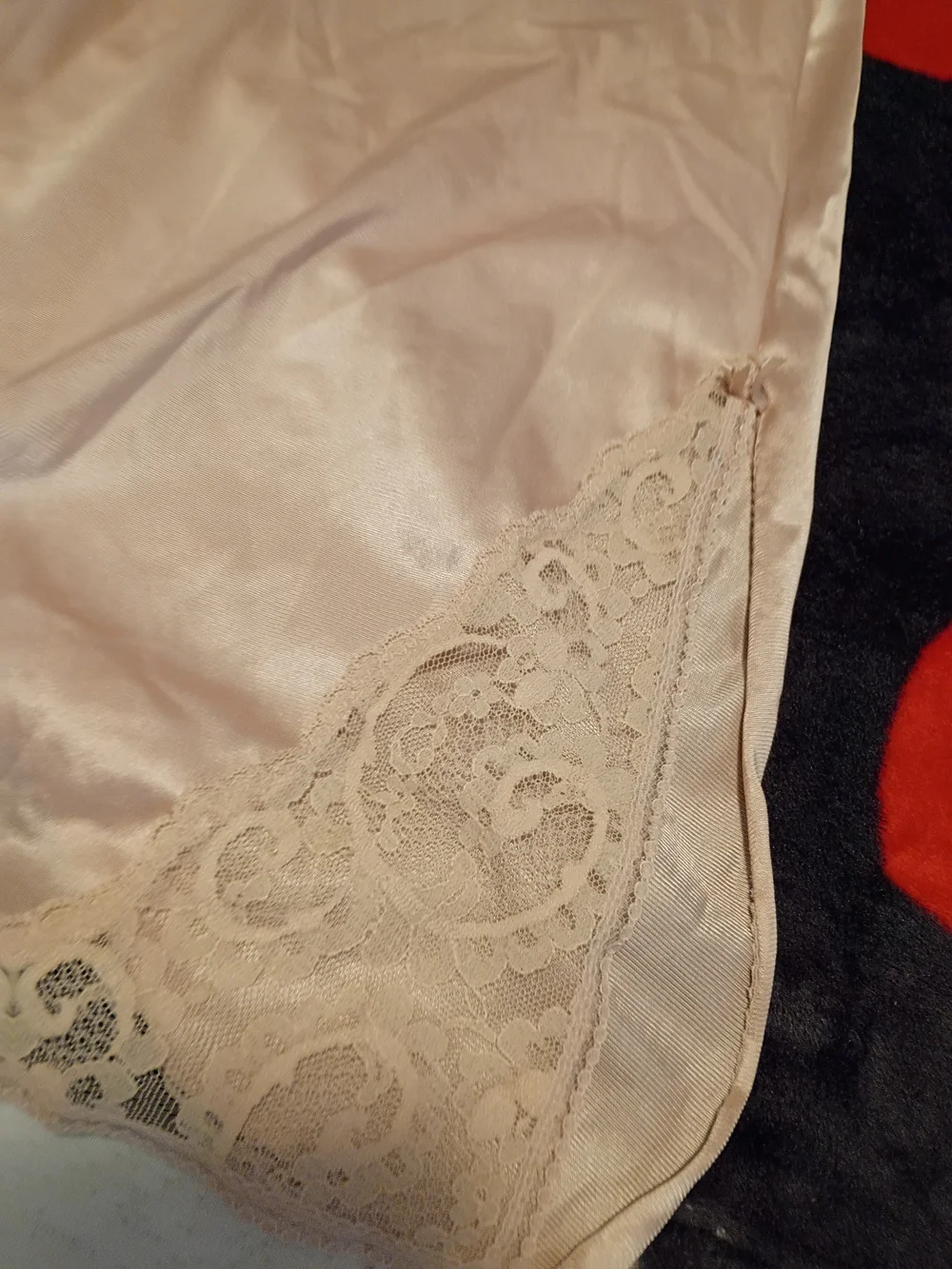 Lace-Trim Slip in Light Beige Dress - Picture 5 of 7